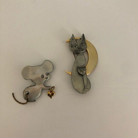 Bundle ultra craft mouse and cat brooches - Picture 5 of 7